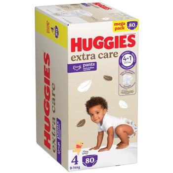 Підгузки Huggies Extra Care 4 9-14кг 80шт - купити, ціни на NOVUS - фото 2