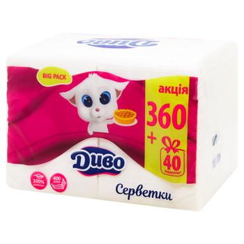 Dyvo 1-Ply Paper White Table Napkins 24*24cm 400pcs - buy, prices for ULTRAMARKET - photo 2