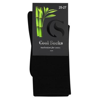 Шкарпетки чоловічі чорні Cool Socks 25-27 розмір