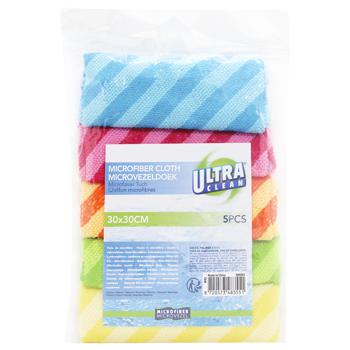 Тряпка Ultra Clean для уборки 5шт 30*30см - купить, цены на КОСМОС - фото 1