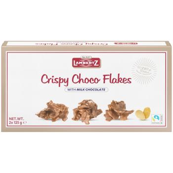 Цукерки Lambertz Crispy Choco Flakes Пластівці в молочному шоколаді 250г - купити, ціни на - фото 1