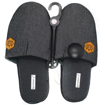 InExtenso Gris Men's Slippers s.43-44 - buy, prices for Auchan - photo 1