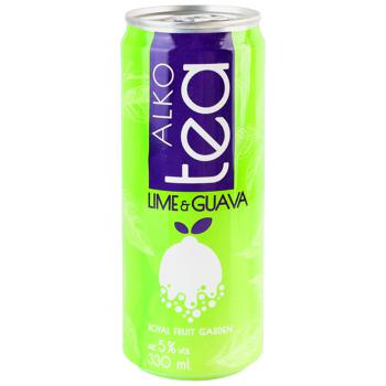 Alko Tea Lime&Guava Fermented Drink 5% 0.33l - buy, prices for Auchan - photo 1