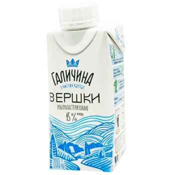 Сливки Галичина 15% 200г