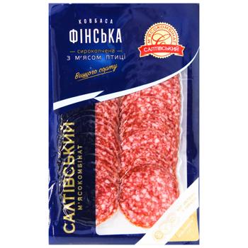Saltivskyy MK Finnish Sliced Raw Smoked Poultry Sausage HIgh Grade 80g - buy, prices for Tavria V - photo 1