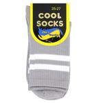 Носки унисекс Cool Socks с полосой р.25-27 серый