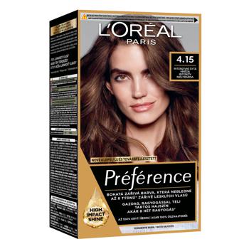 L'oreal Paris Preference №4.15 Caracas Intense Deep Brown Hair Dye - buy, prices for Auchan - photo 1