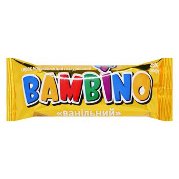 Сырок глазированный Bambino с ванилином 26% 36г - купить, цены на Чудо Маркет - фото 1