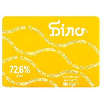 Масло Біло Крестьянское сладкосливочное 72,6% 180г - купить, цены на Эпицентр FOOD - фото 2