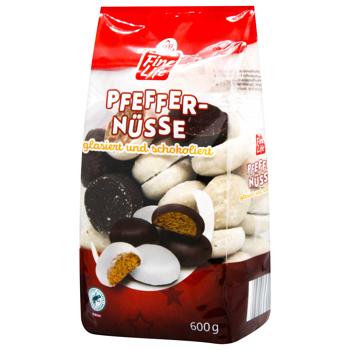 Пряники Fine Life глазуровані цукровою глазур’ю та темним шоколадом 600г - купити, ціни на METRO - фото 1