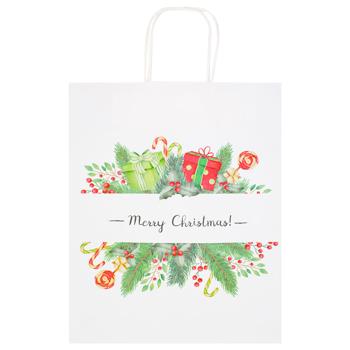 Пакет паперовий новорічний в асортименті 26*33*12см - купити, ціни на ULTRAMARKET - фото 2