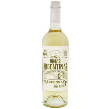 Вино Vinas Argentinas Chardonnay біле сухе 12,8% 0,75л