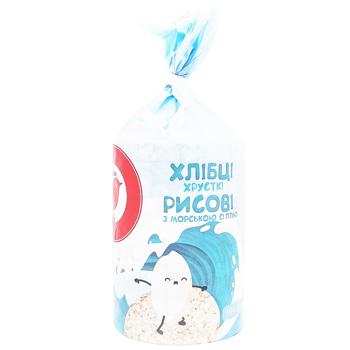 Хлібці Auchan рисові з морською сіллю 110г