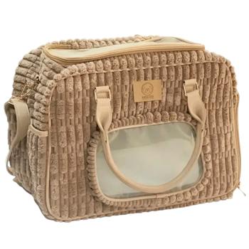 Сумка-переноска Misoco&Co для котів та собак до 15кг 41,5x23x28см бежевий - купити, ціни на MasterZoo - фото 1