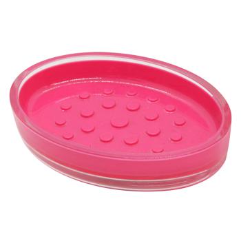 Axentia Graz Plastic Pink Soap Dish 13.5х9.5х2см - buy, prices for MegaMarket - photo 2