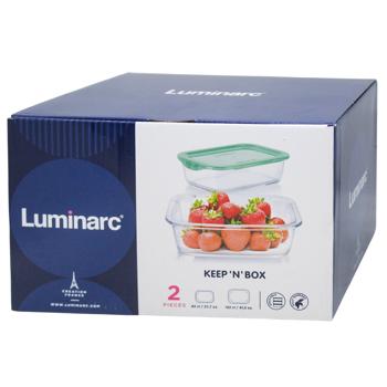 Luminarc Keep food container 820ml, 1220ml 2pcs - buy, prices for NOVUS - photo 1