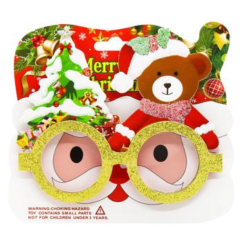 Santa Claus, Snowman, Reindeer, Bear New Year's Glasses in Assortment - buy, prices for - photo 5