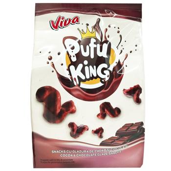 Завтрак сухой Viva Pufu King Подушечки зерновые в шоколадной глазури 85г - купить, цены на КОСМОС - фото 1
