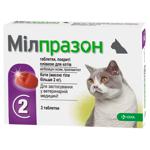 KRKA Milprazon Tablets for Cats from 2kg for the Treatment and Prevention of Helminthiasis 2pcs