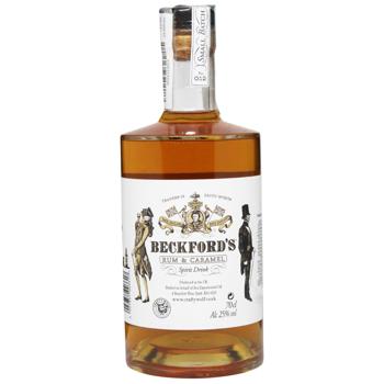Напій на осн. рому Beckford’s 0,7л Карамель 25% Великобр. - купити, ціни на КОСМОС - фото 1