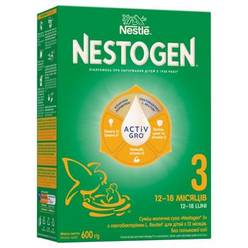 Суміш молочна суха NESTLÉ® NESTOGEN® 3 з лактобактеріями L. Reuteri для дітей з 12 місяців 600г - купити, ціни на КОСМОС - фото 2