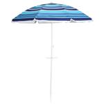 Garden Star Blue Beach Umbrella with Adjustable Tilt 1.6m