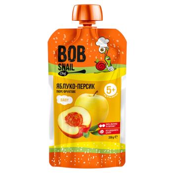 Пюре Bob Snail Яблуко-персик 250г