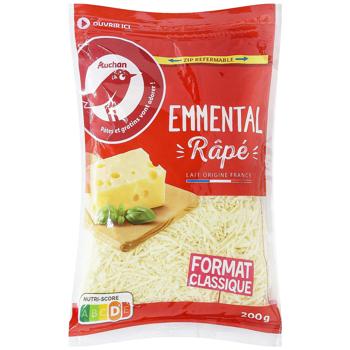 Auchan Emmental Grated Cheese 200g