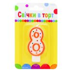 Свічка для торту Party Favors Цифра 8