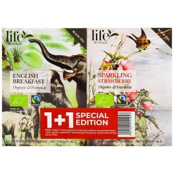 Чай Life by Follis Англ снідан 2г*20 + Шампанське-Полуниця 1,8г* - купити, ціни на ULTRAMARKET - фото 2