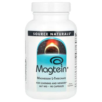 Магния L-треонат Source Naturals Magtein 667мг 90 капсул - купить, цены на Biotus - фото 1