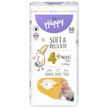 Підгузки Bella baby Happy 4 Мaxi plus 9-15кг 56шт - купити, ціни на NOVUS - фото 1