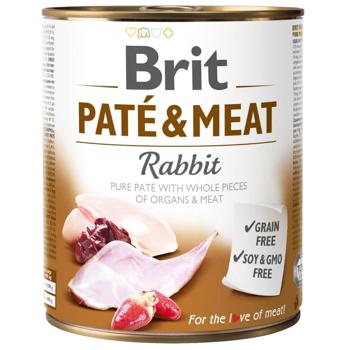 Brit Care Pate&Meat вологий корм для собак 800 г - кролик - купити, ціни на MasterZoo - фото 1