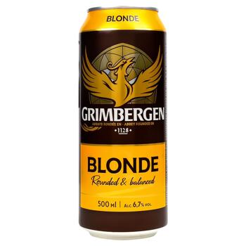 Пиво Grimbergen Blonde світле 6,7% 0,5л - купити, ціни на NOVUS - фото 1
