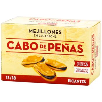 Мідії Cabo de Penas в маринаді гострі 111г