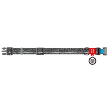 Waudog Re-Cotton Reflective Dog Collar with QR Passport 33-49cm/25mm Gray - buy, prices for MasterZoo - photo 2