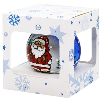 Multi-Colored Glass Christmas Tree Ball 1pc 85mm in Assortment - buy, prices for Za Raz - photo 4