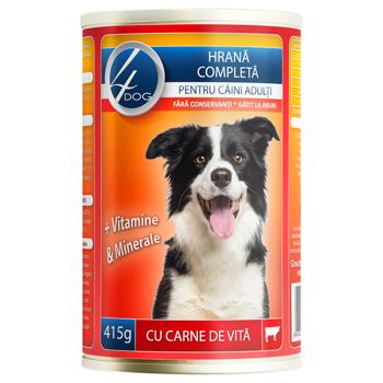 4Dog Wet Food with Beef for Dogs 415g