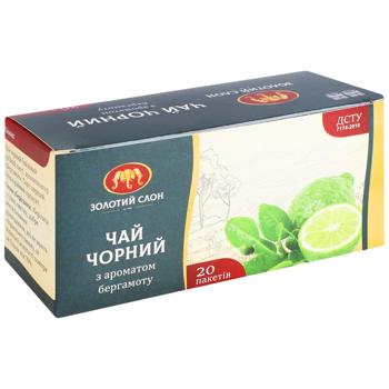 Чай чорний Золотий Слон Бергамот 20 шт. 1,3 г - купить, цены на Эпицентр FOOD - фото 1
