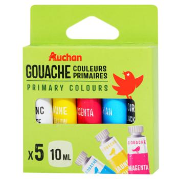 Auchan Gouache 5 Colors 50ml - buy, prices for Auchan - photo 1