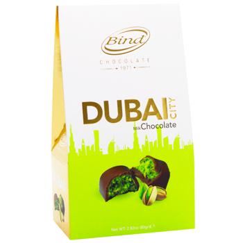 Цукерки Bind Dubai з молочного шоколаду з фісташковою начинкою та кадаїфом 80г - купити, ціни на - фото 3