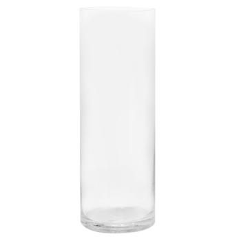 Special Transparent Cylinder Glass Vase 12*35cm 1235