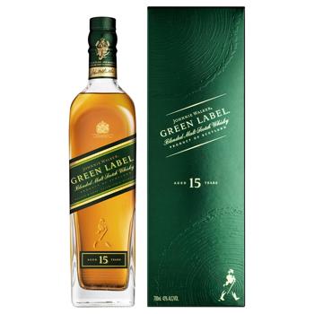 Johnnie Walker Green Label 15 Year Old Whisky 43% 0.7l - buy, prices for COSMOS - photo 1