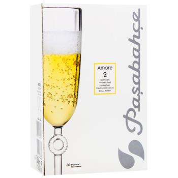 Pasabahce Amore Champagne Glass Set 150ml*2pcs - buy, prices for MegaMarket - photo 2