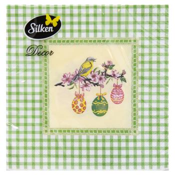 Silken Spring Branch 3-Layer Paper Napkins 33*33cm 18pcs - buy, prices for ULTRAMARKET - photo 1