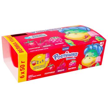 Rostishka Fruit Assorted Сottage Сheese  2.5% 6*50g - buy, prices for - photo 2
