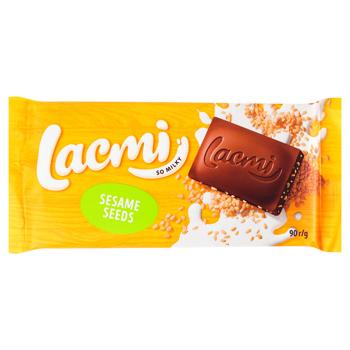 Шоколад молочний Roshen Lacmi з сезамом 90г