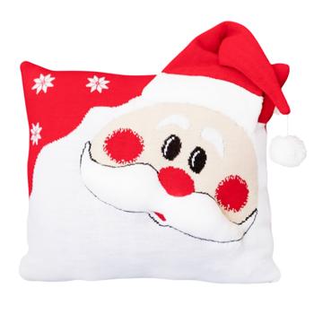 Подушка декоративная Прованс Святой Николай вязаная 45x45см