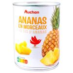 Ананас Auchan кусочки в соке 340г
