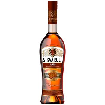 Напиток спиртной Sikvaruli Кофе 30% 0,5л - купить, цены на Чудо Маркет - фото 1